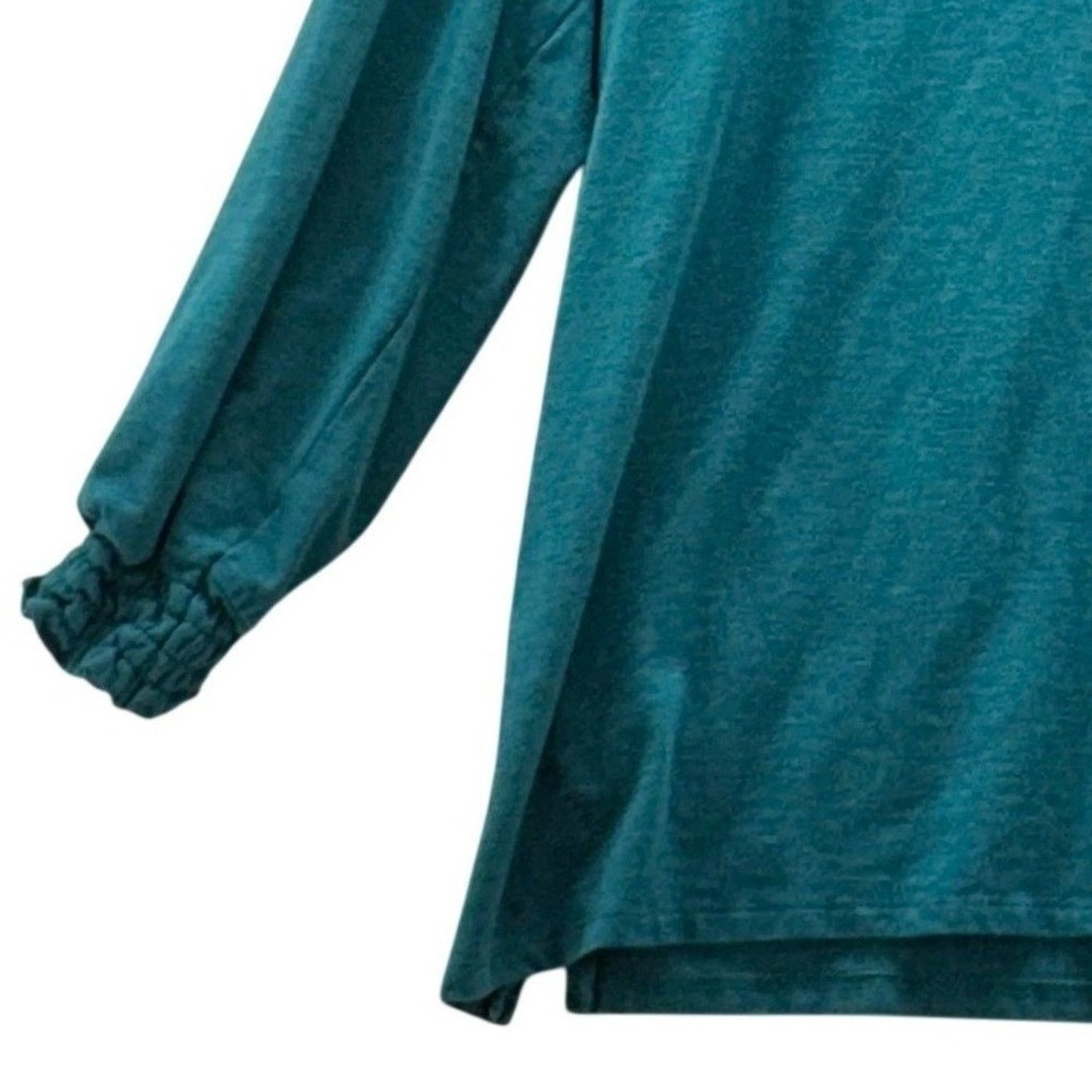 Belle by Kim‎ Gravel Tunic Top Teal 1X - Picture 5 of 13